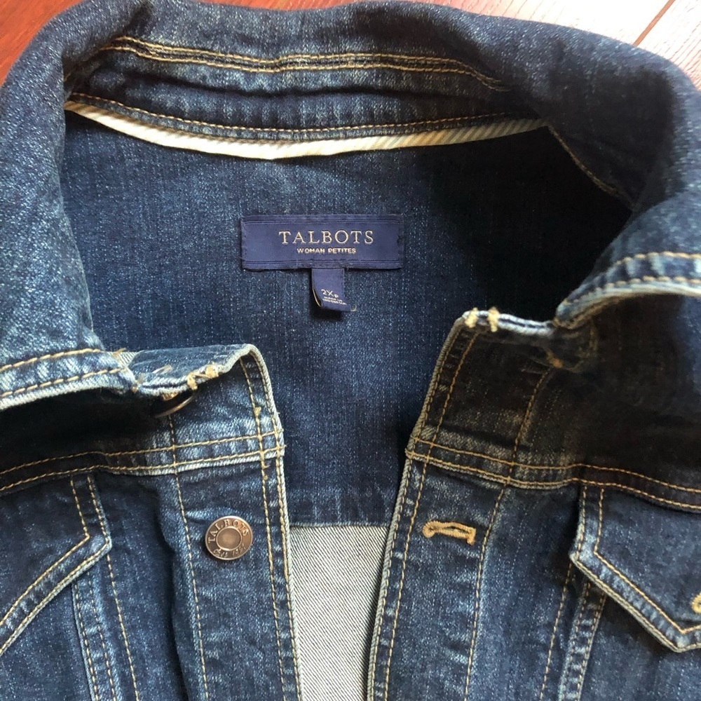 Talbots Size 2XP Denim Jean Jacket - Picture 4 of 12